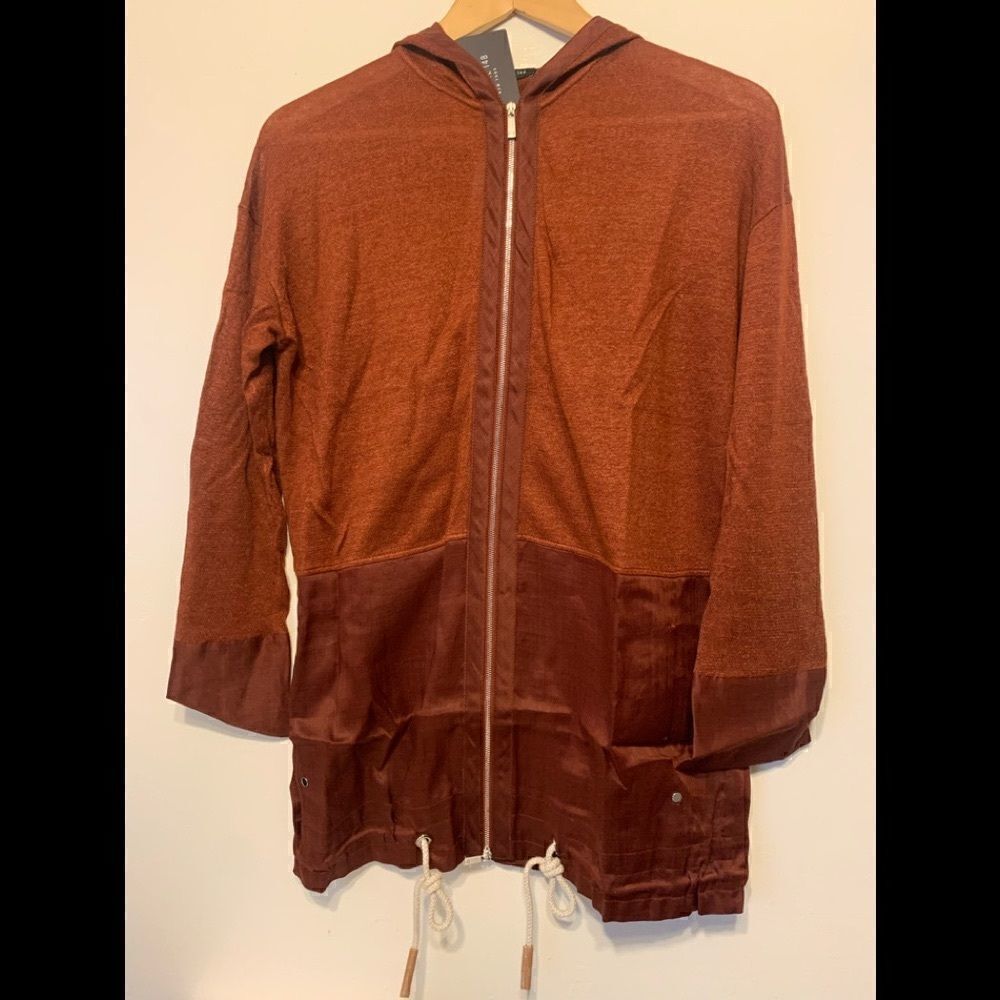Lafayette 148 New York Women’s relaxed hooded blend linen sweater jacket XS NWT - Picture 5 of 10